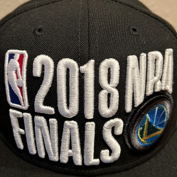 Rare New NBA World Champions Finals Golden State Warriors 2018 Blk Baseball Cap - Picture 2 of 8